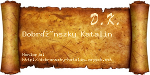 Dobránszky Katalin névjegykártya