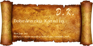 Dobránszky Katalin névjegykártya